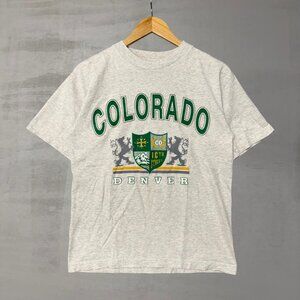 Vintage Denver Colorado Grey 90s Short Sleeve Tee Shirt Medium